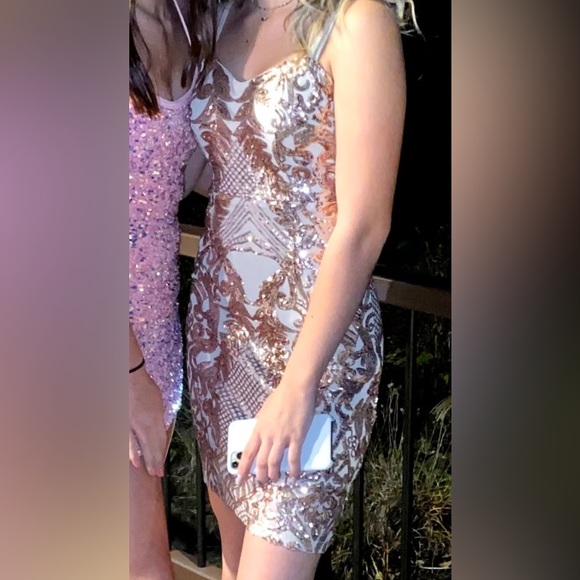 Sequined Mini Dress - Picture 2 of 5